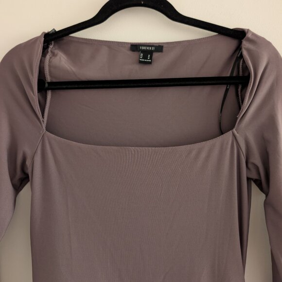 3/$30 Purple long bell sleeve Mini dress - Picture 3 of 6